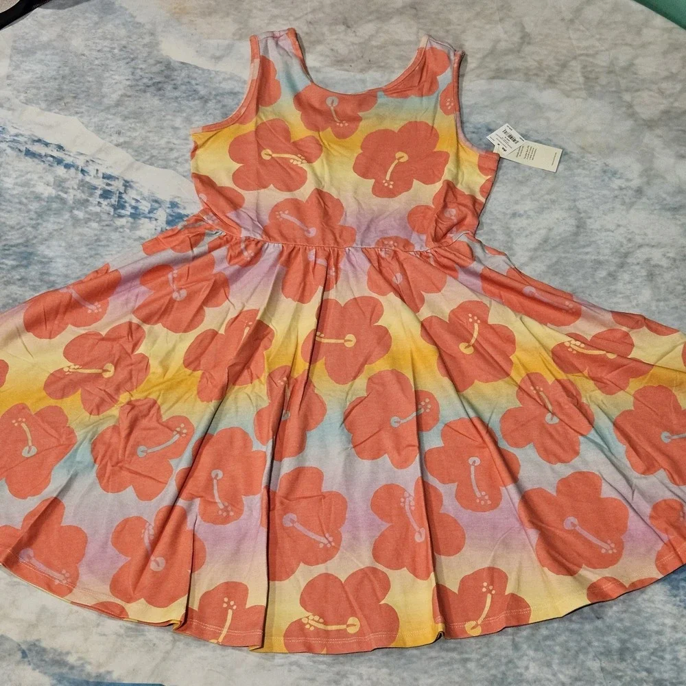 Tea Collection Girls Size 14 Dress Lot 2 NWT NWOT Floral Hibiscus Butterfly